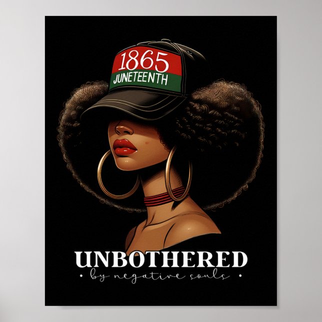 Negativa själar Afro Black Girl Ameri Poster (Framsidan)