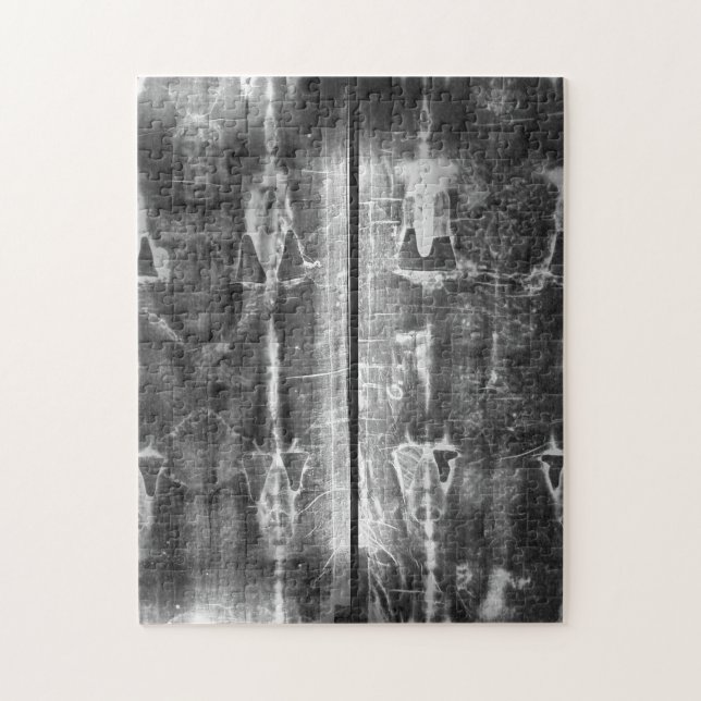 Negative Photo Shroud of Turin Crucifixion Pussel (Vertikal)