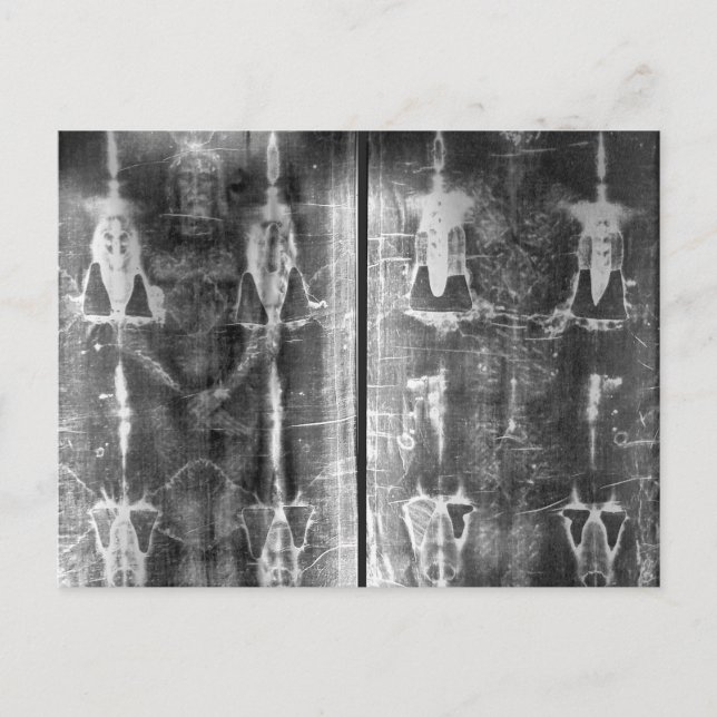 Negative Photo Shroud of Turin Crucifixion Vykort (Framsida)