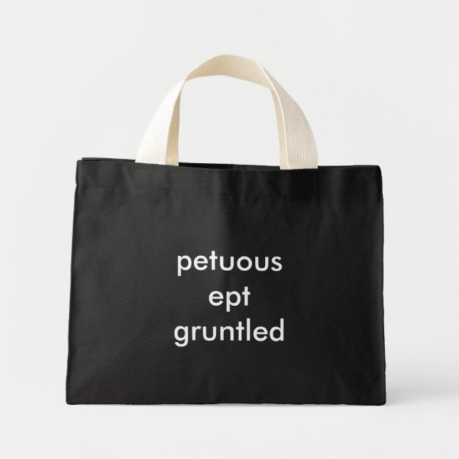 Negerad positiv totebag mini tygkasse (Framsidan)