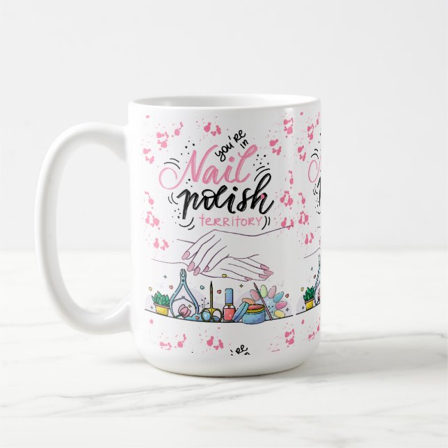 neglonsalong dekorationsstil  kaffemugg (Vänster)