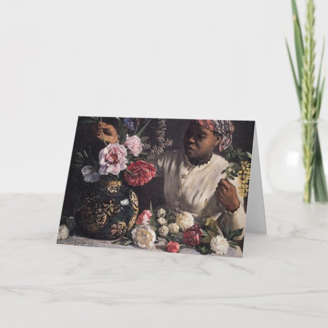 Negress with Peonies Kort (Framsida)