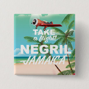 Negril Beach Jamaica vintage resor poster Knapp