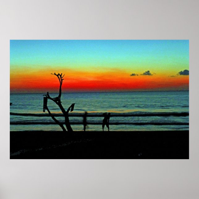 Negril Beach Sunset Poster (Framsidan)