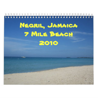 Negril Jamaica 7 Mile strand 2010 Kalender