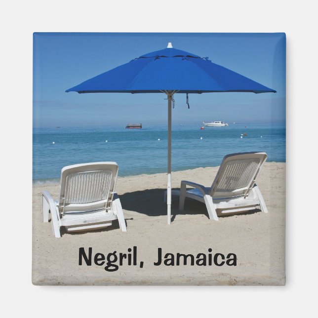 Negril, Jamaica Beach Magnet (Framsidan)