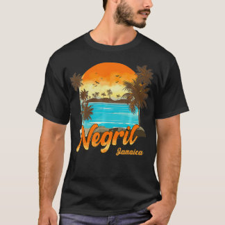 Negril Jamaica Beach Summer Vacation Sunset Handfl T Shirt