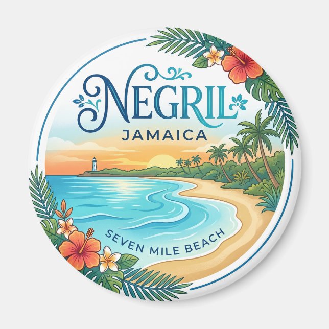 Negril Jamaica Magnet (Framsidan)
