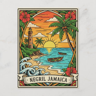 Negril Jamaica Strand Vykort