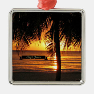 Negril, Jamaica sunset Julgransprydnad Metall