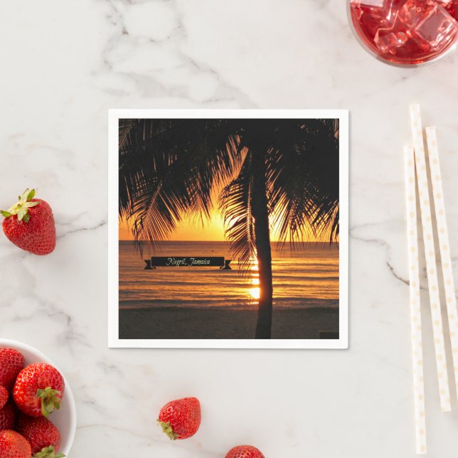 Negril, Jamaica sunset Pappersservett (Insitu)