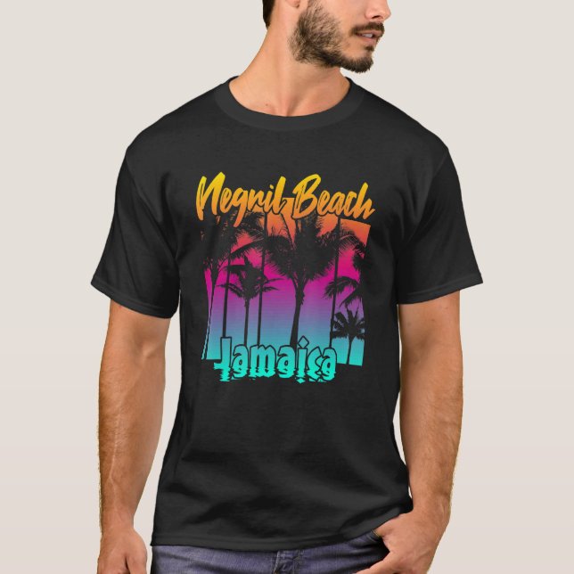 Negril-stranden Jamaica 1 T Shirt (Framsida)