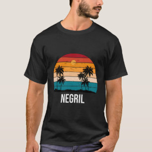 Negril Vacation Sol Handflatan Träd-stranden T Shirt