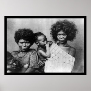 Negrito kvinnor Philippines 1898 Poster