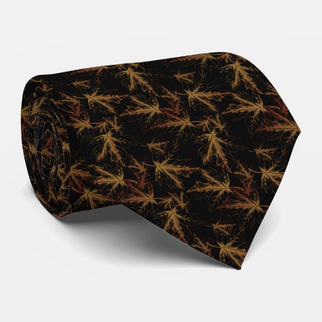 negro con hojas naranja apagado  slips (Rullad)