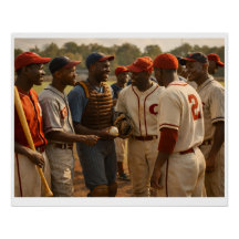 Negro League All Stars efter matchens chatt