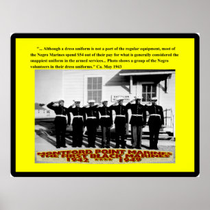 Negro Marines spenderar 54 dollar ut Poster