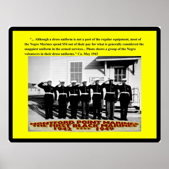 Negro Marines spenderar 54 dollar ut Poster (Framsidan)