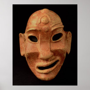 Negroid mask från Carthage, 7:e-6e, BC (te Poster