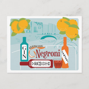 Negroni Citrus Cocktail Vykort
