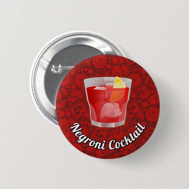 Negroni Cocktail Knapp (Framsida & baksida)