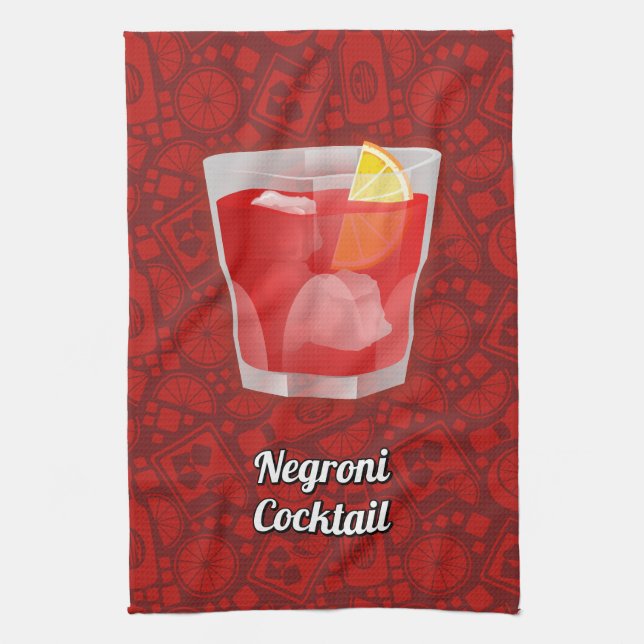 Negroni Cocktail Kökshandduk (Vertikal)