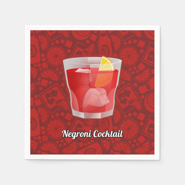 Negroni Cocktail Pappersservett (Framsidan)