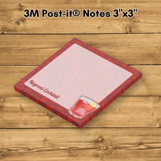 Negroni Cocktail Post-it Block (Skapare uppladdad)