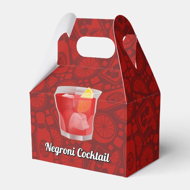 Negroni Cocktail Presentaskar (Framsidan Sidan)