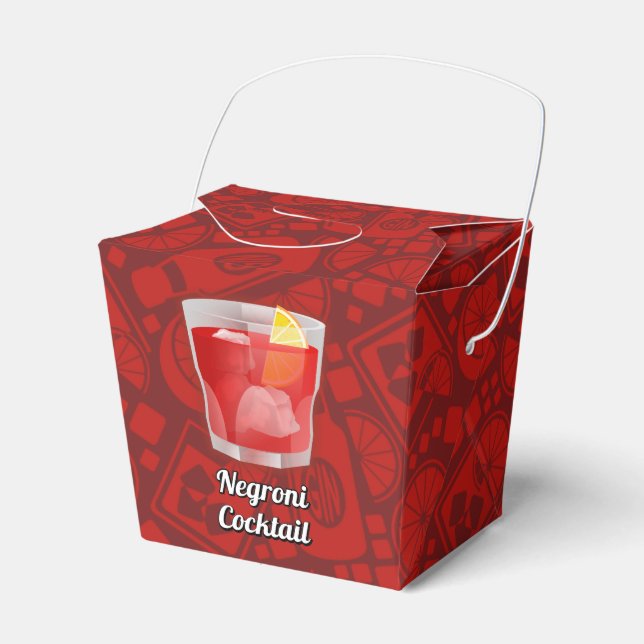 Negroni Cocktail Presentaskar (Framsidan Sidan)