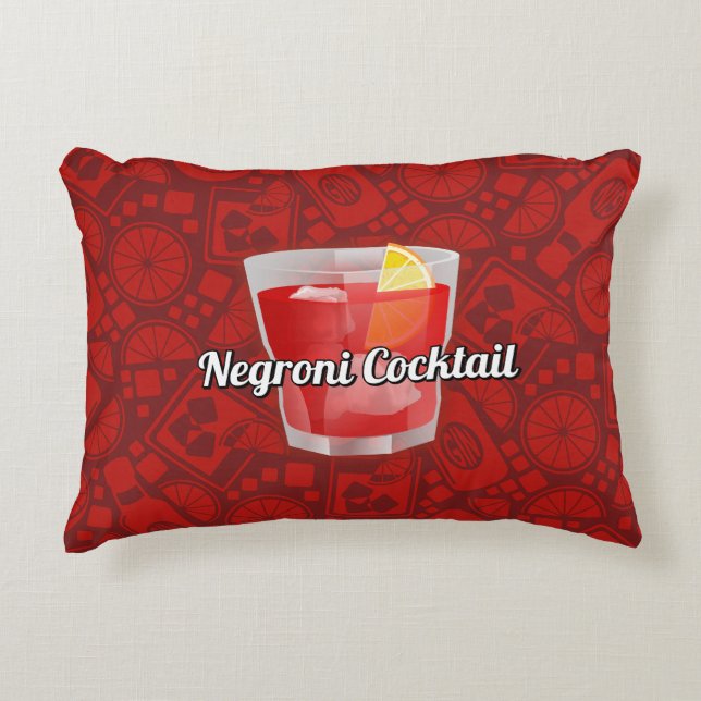 Negroni Cocktail Prydnadskudde (Framsidan)