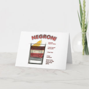 NEGRONI Cocktail Recipe Art Kort