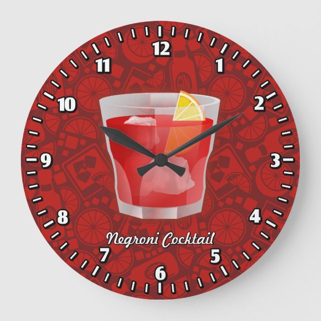 Negroni Cocktail Stor Klocka (Framsida)