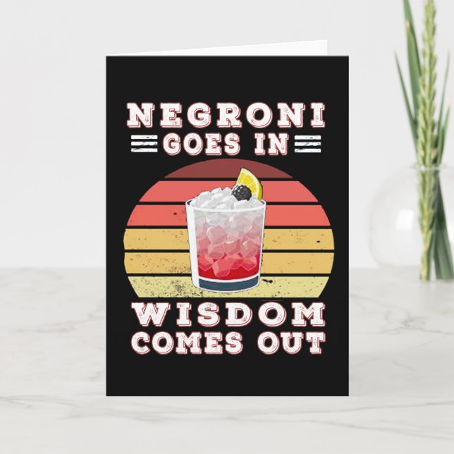 Negroni kommer ut i visdom kort (Framsida)