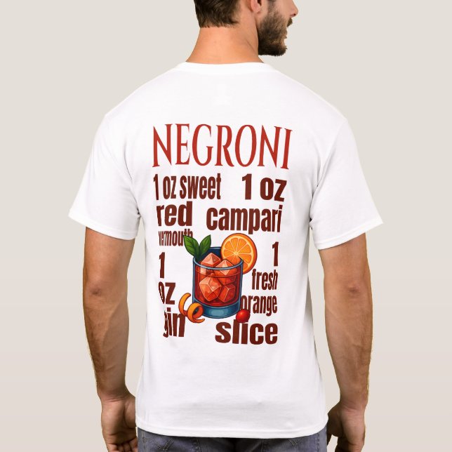 Negroni T-Shirt – Bold Italian Aperitif (Baksida)