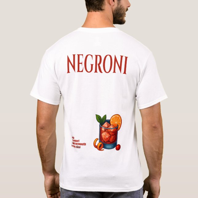 Negroni T-Shirt – Bold Italian Aperitif (Baksida)