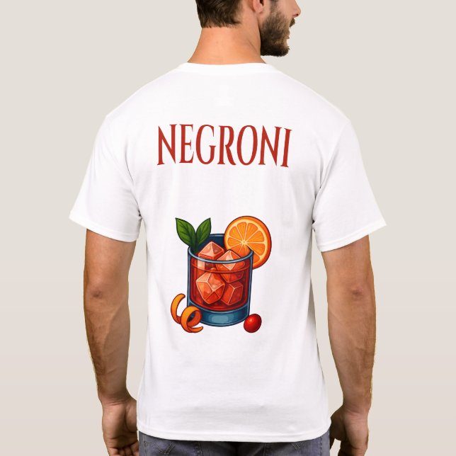 Negroni T-Shirt – Bold Italian Aperitif (Baksida)