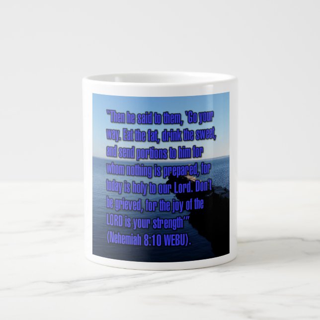 Nehemia 8:10 WEBU Mugg Jumbo Mugg (Framsidan)