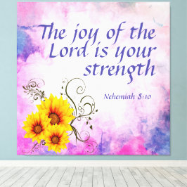 Nehemiah 8:10 canvastryck