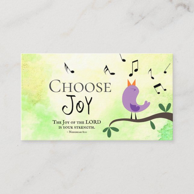 Nehemiah 8:10 Herren är din styrka Visitkort (Framsida)