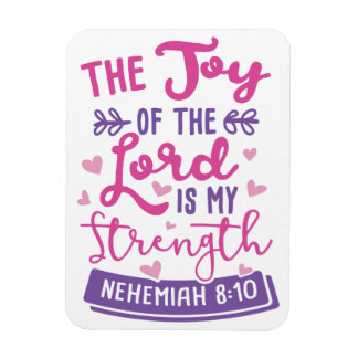 Nehemiah 8:10 Herren är min STYRKA Magnet