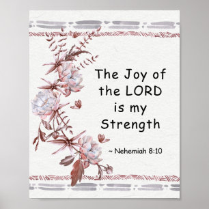 Nehemiah 8:10 Herren är min styrka Poster