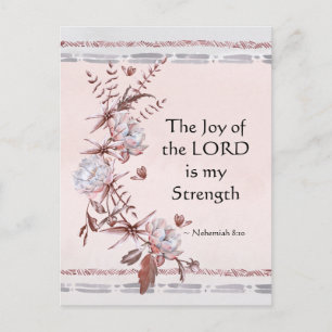 Nehemiah 8:10 Herren är min styrka Vykort