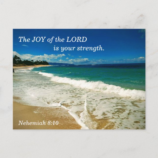 Nehemiah 8:10 Herrens fröjd är er styrka Vykort (Framsida)