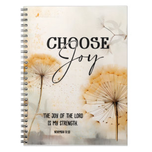 Nehemiah 8:10 Joy of the Lord Bible Dandelion Anteckningsbok