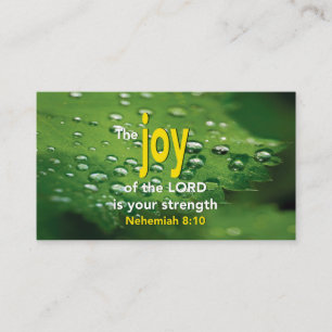 Nehemiah 8:10   JOY OF THE LORD Scripture Visitkort