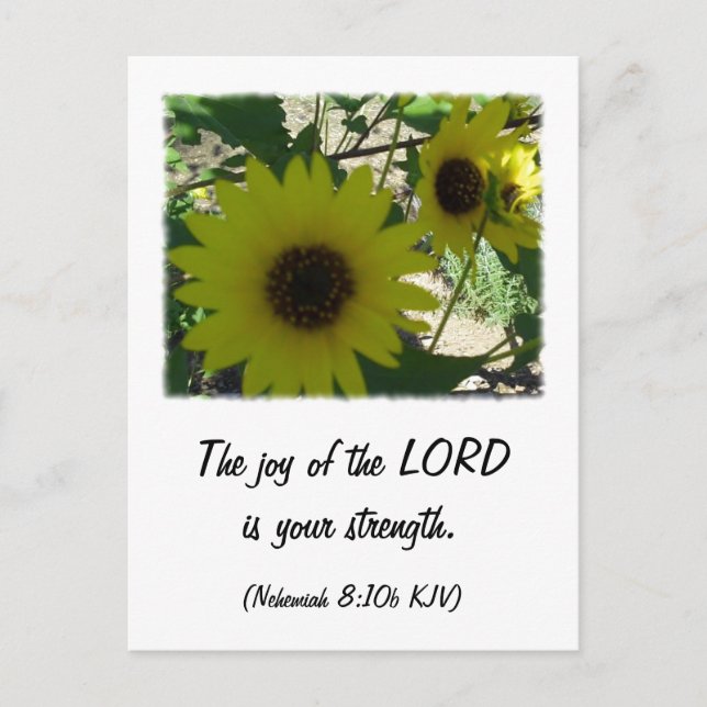 Nehemiah 8:10 vykort (Framsida)