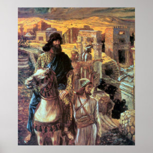 Nehemiah ser spillrorna i Jerusalem av Tissot Poster