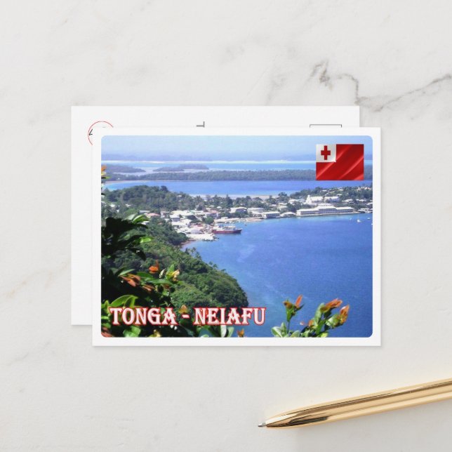 Neiafu - Tonga - Flygbild - Vykort (Fram/Back In Situ)