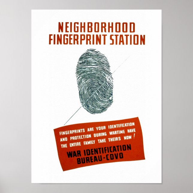 Neigbority Fingerprint Station Poster (Framsidan)